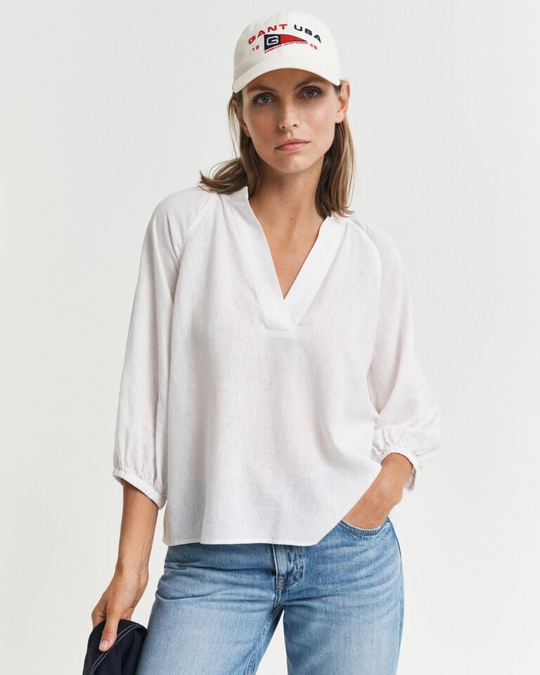 Gant Blusa de manga corta de lino