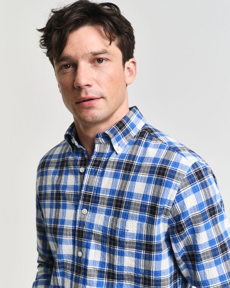 Gant Camisa Con Textura A Cuadros Regular Fit