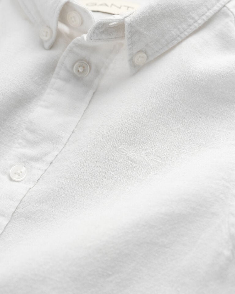 Gant Camisa De Algodón Y Lino Kids