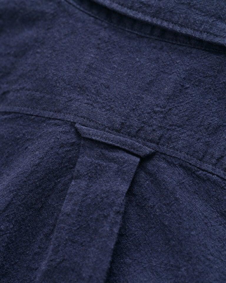 Gant Camisa De Manga Corta En Algodón Y Lino Kids