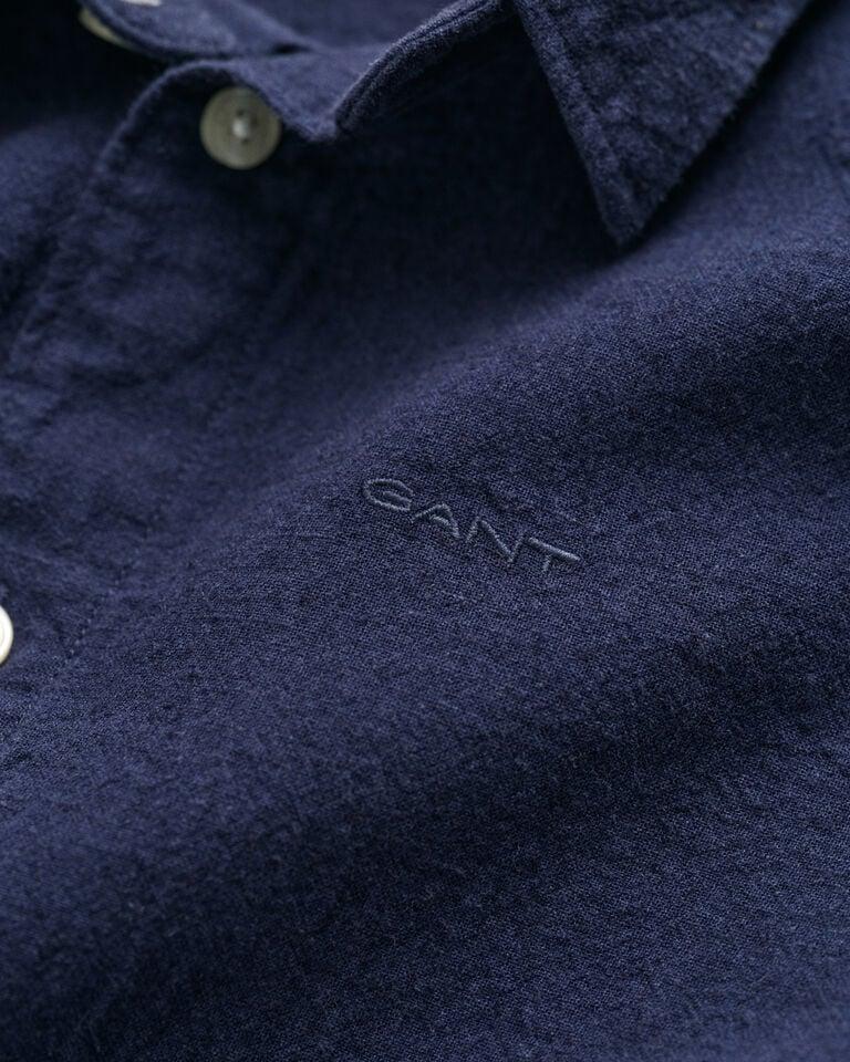 Gant Camisa De Manga Corta En Algodón Y Lino Kids