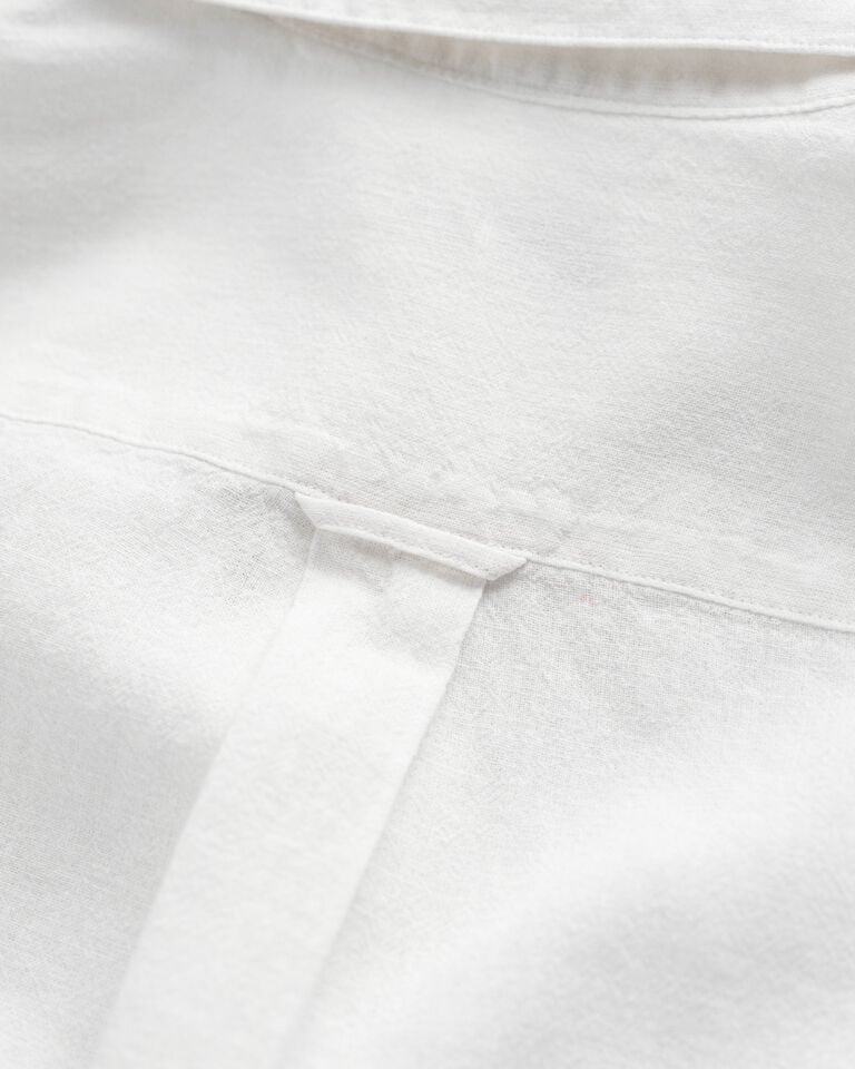 Gant Camisa De Manga Corta En Algodón Y Lino Teens