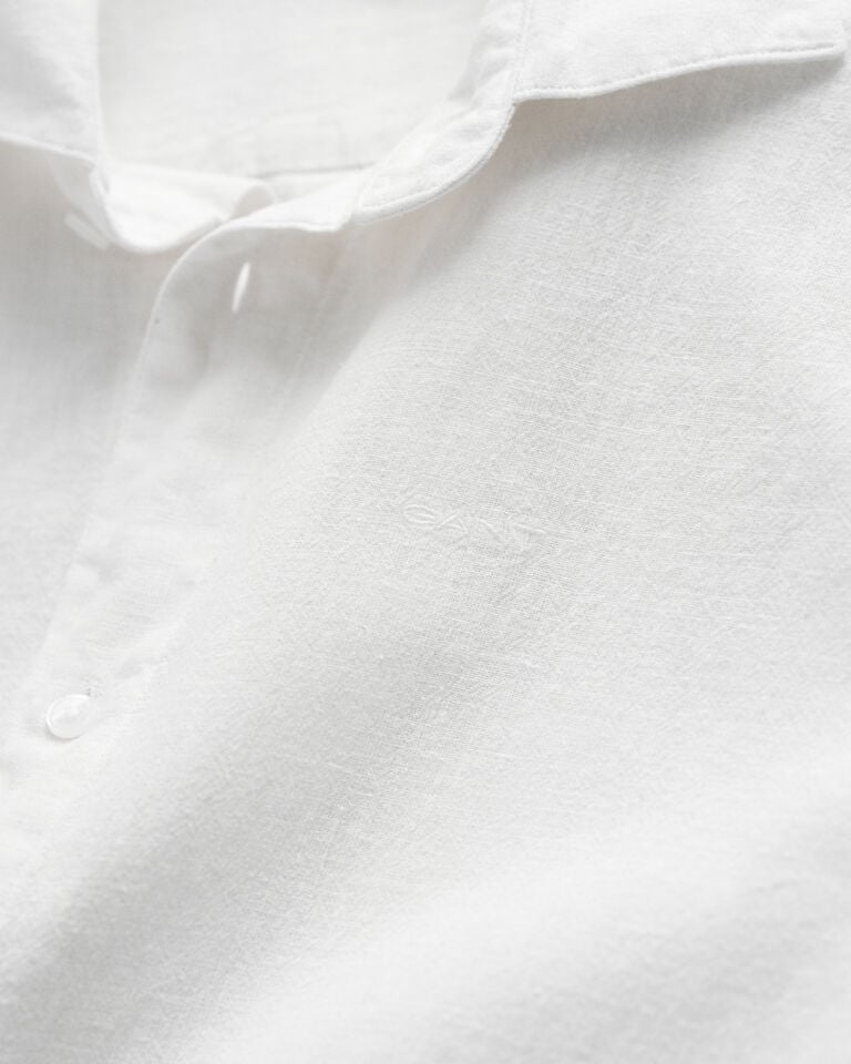 Gant Camisa De Manga Corta En Algodón Y Lino Teens