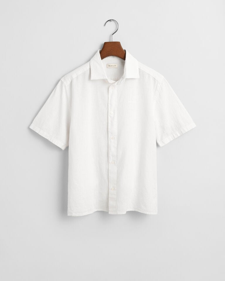 Gant Camisa de manga corta en algodón y lino Teens