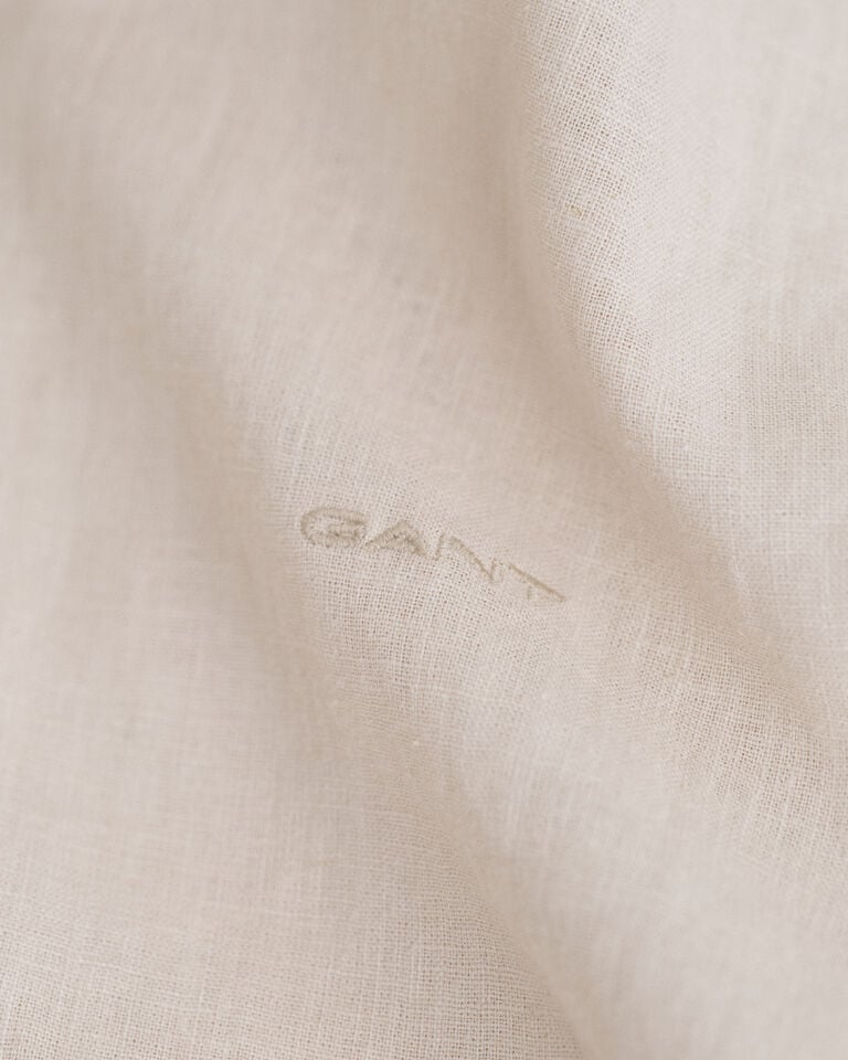 Gant Camisa De Manga Corta En Algodón Y Lino Teens