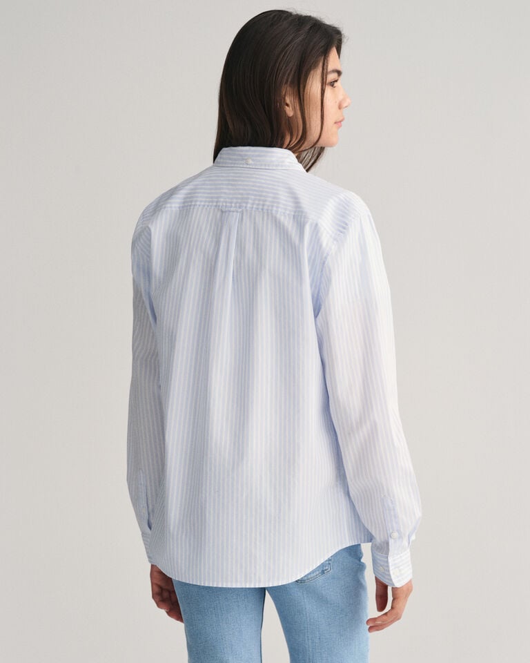 Gant Camisa De Popelina A Rayas Shield Teens