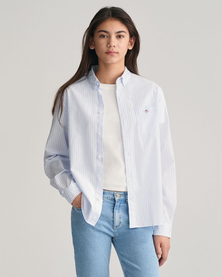Gant Camisa de popelina a rayas Shield Teens