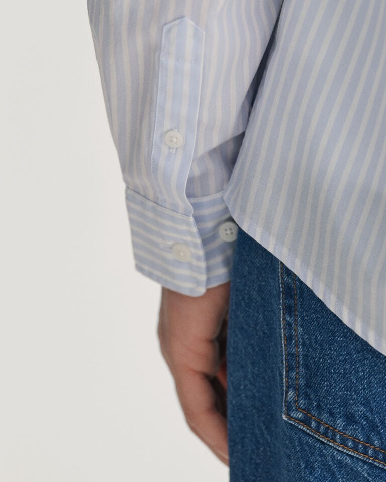 Gant Camisa De Popelina A Rayas Shield Teens