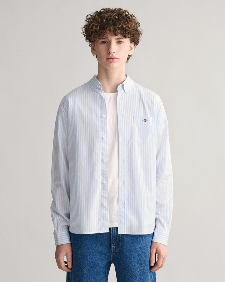 Gant Camisa de popelina a rayas Shield Teens