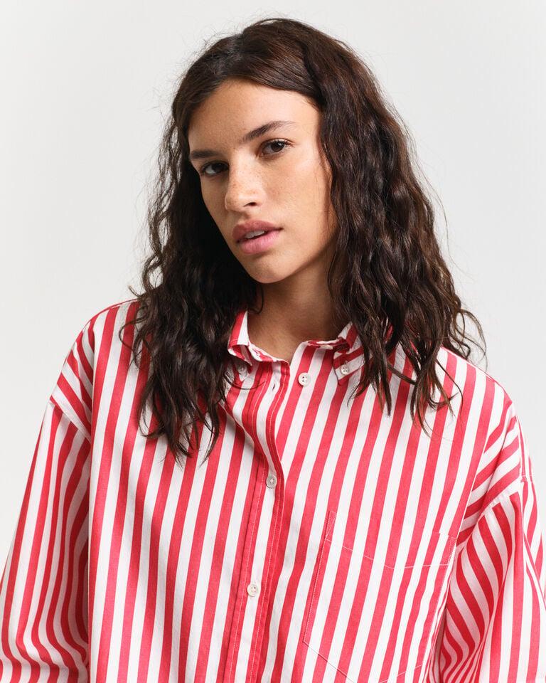 Gant Camisa De Popelina Clásica A Rayas Oversize