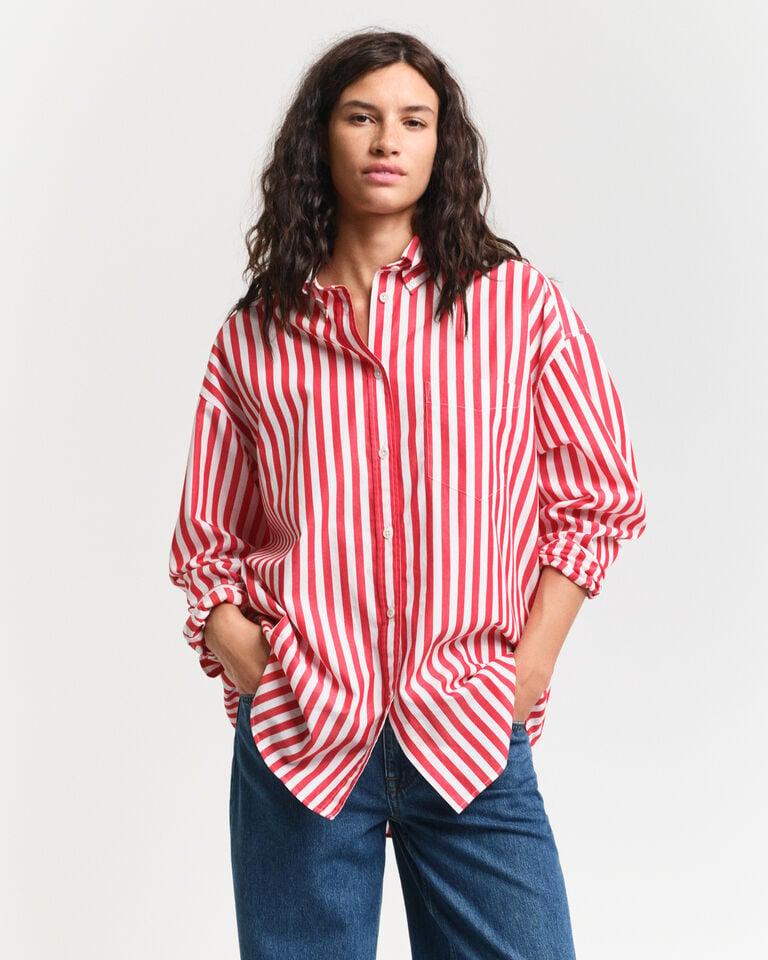 Gant Camisa de popelina clásica a rayas oversize