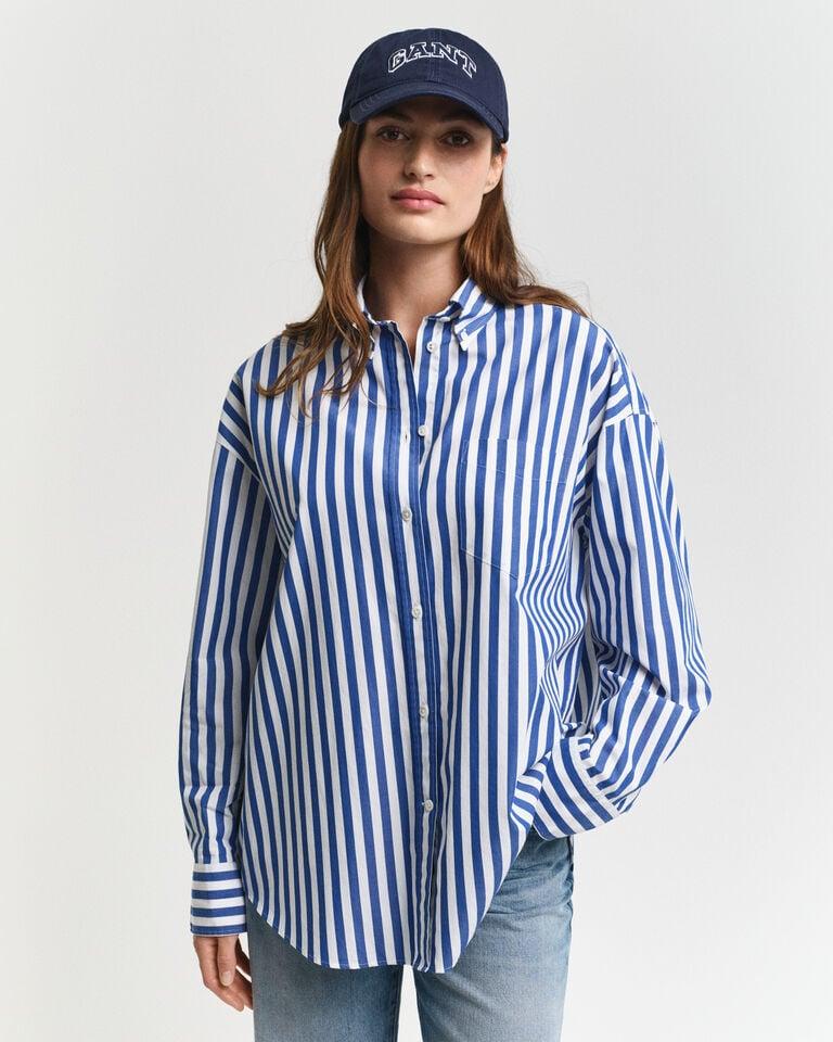 Gant Camisa de popelina clásica a rayas oversize