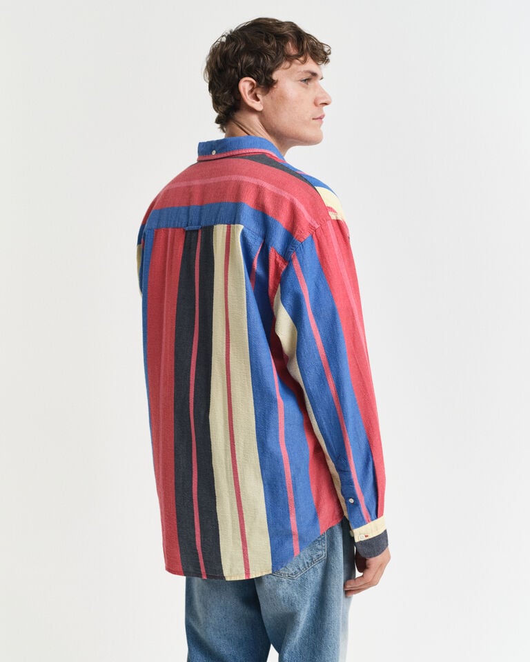 Gant Camisa Oversized Fit De Sirsaca A Rayas