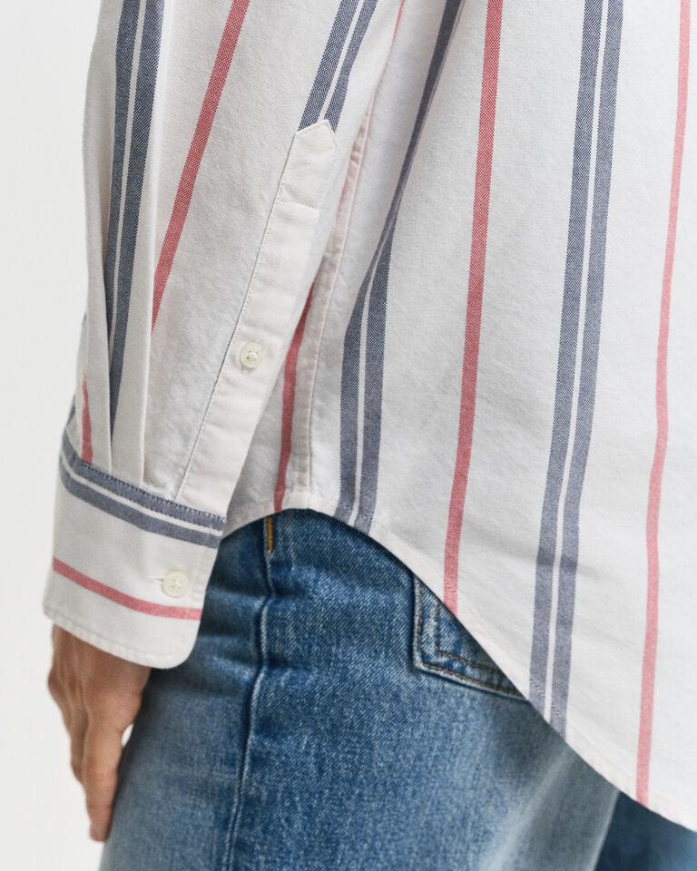 Gant Camisa Oxford Relaxed Fit A Rayas Archive