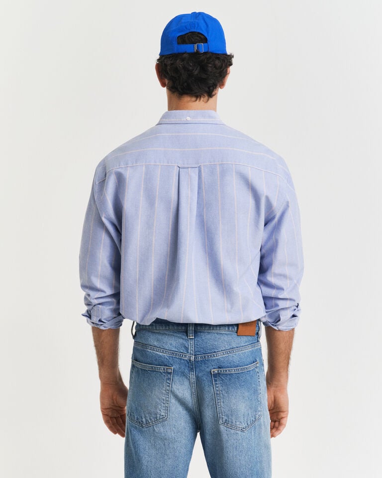Gant Camisa Oxford Relaxed Fit Heritage A Rayas