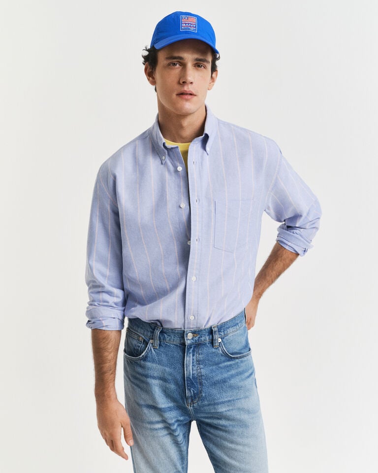 Gant Camisa Oxford Relaxed Fit Heritage a rayas