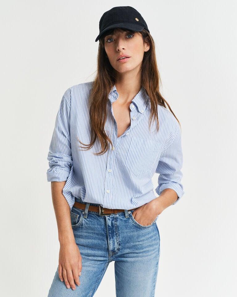 Gant Camisa Oxford Relaxed Fit Luxury a rayas