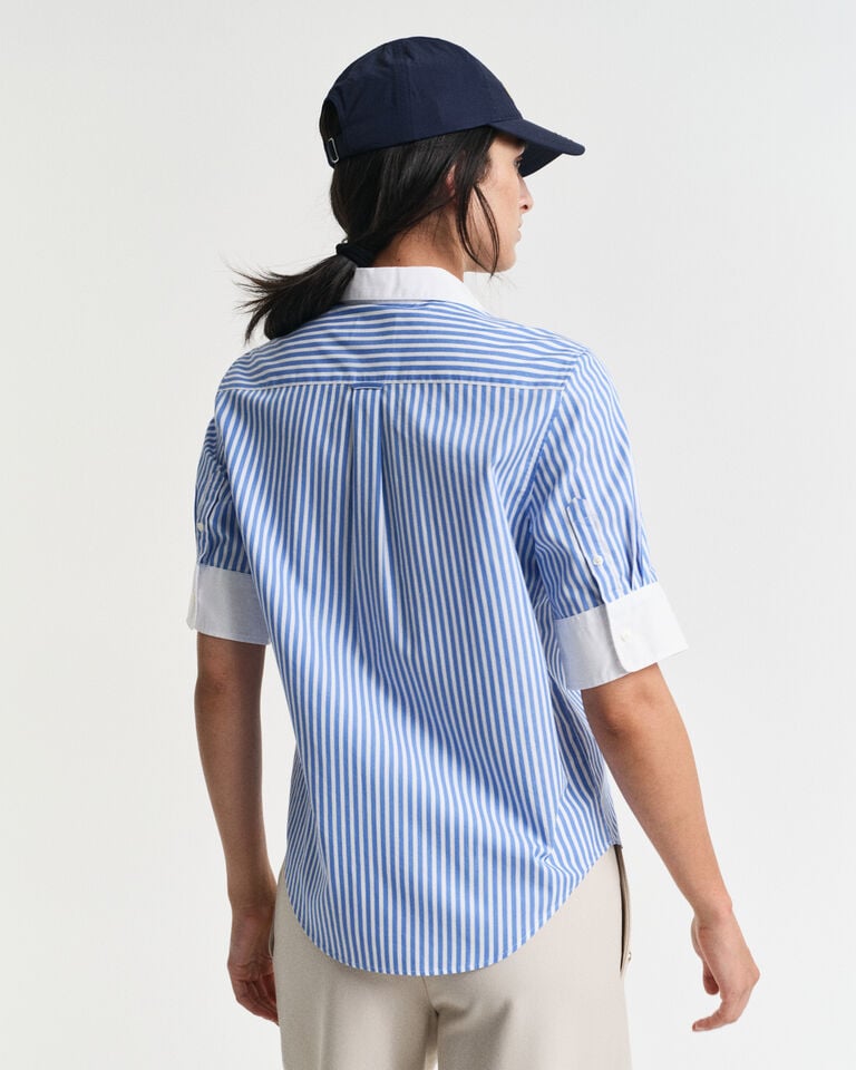 Gant Camisa Regular Fit A Rayas En Contraste