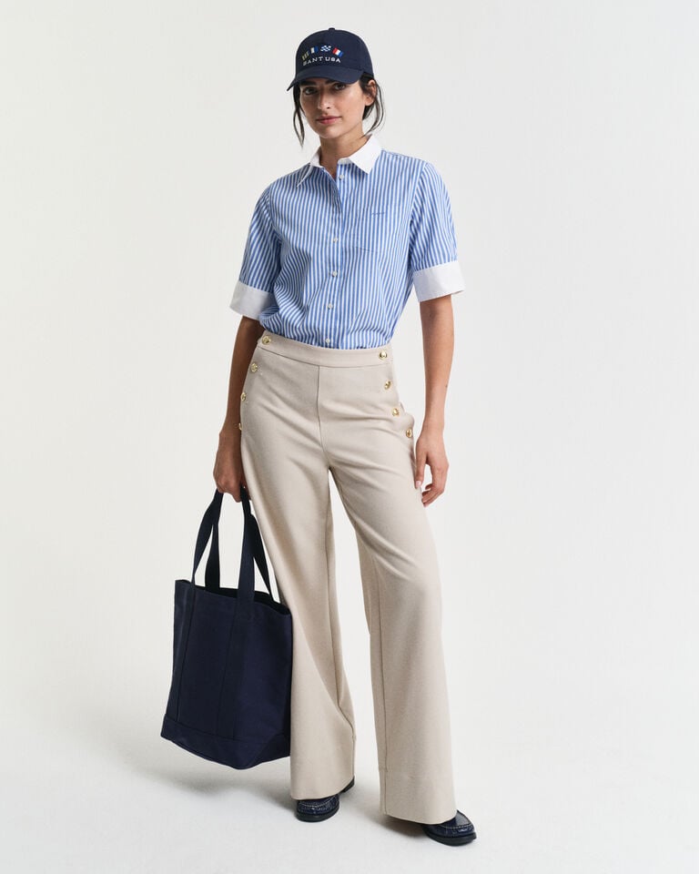 Gant Camisa Regular Fit A Rayas En Contraste