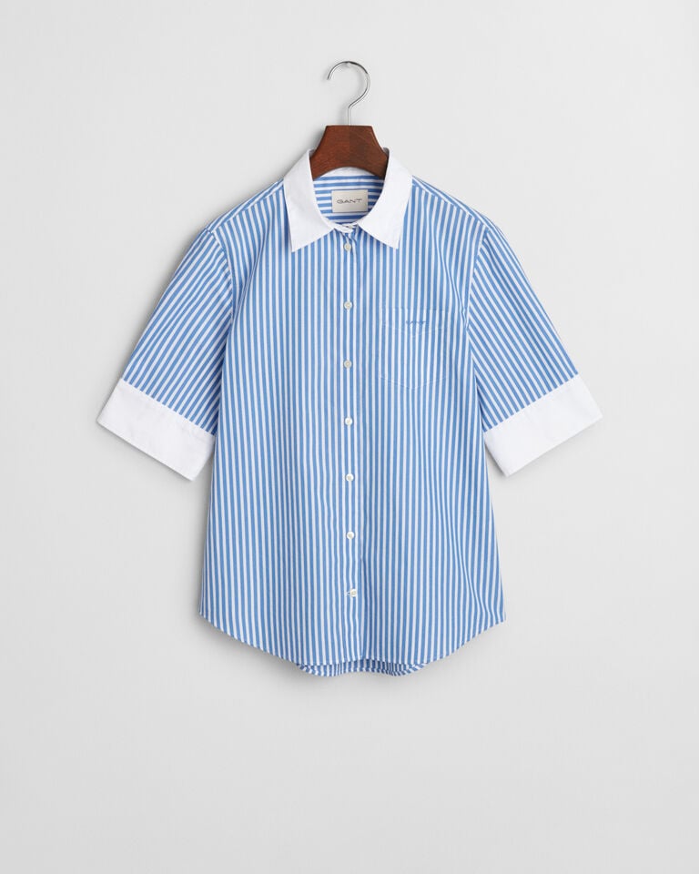 Gant Camisa Regular Fit A Rayas En Contraste