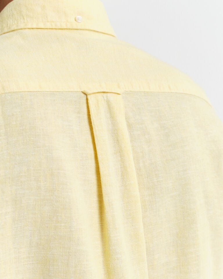 Gant Camisa Regular Fit De Algodón Y Lino