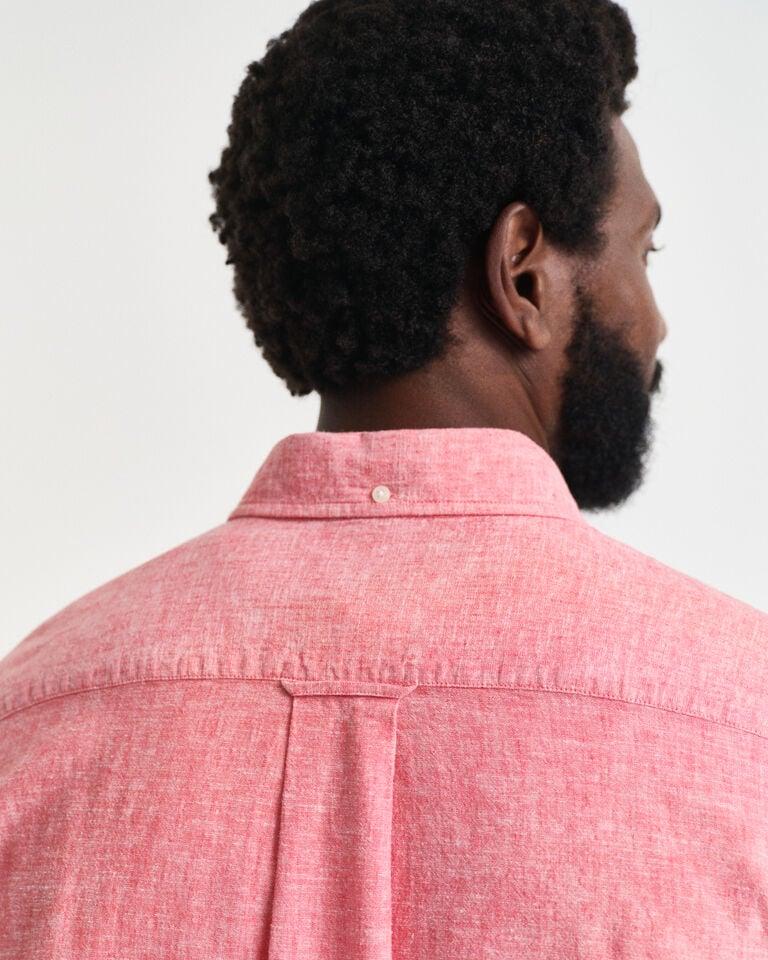 Gant Camisa Regular Fit De Algodón Y Lino