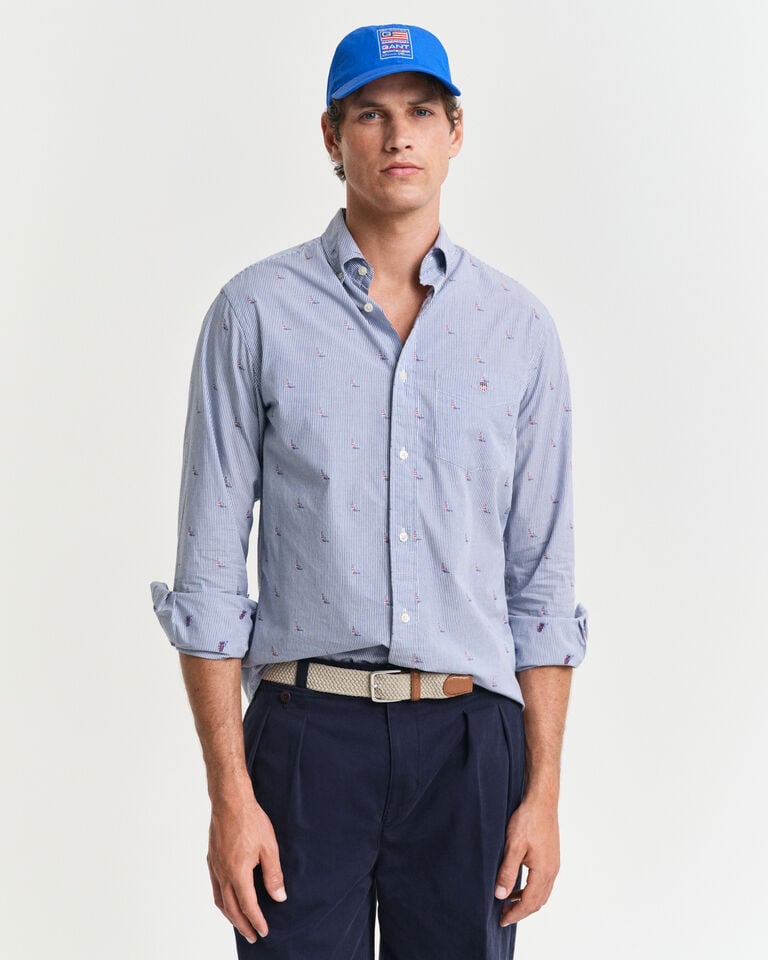 Gant Camisa Regular Fit de fil coupé Sailing