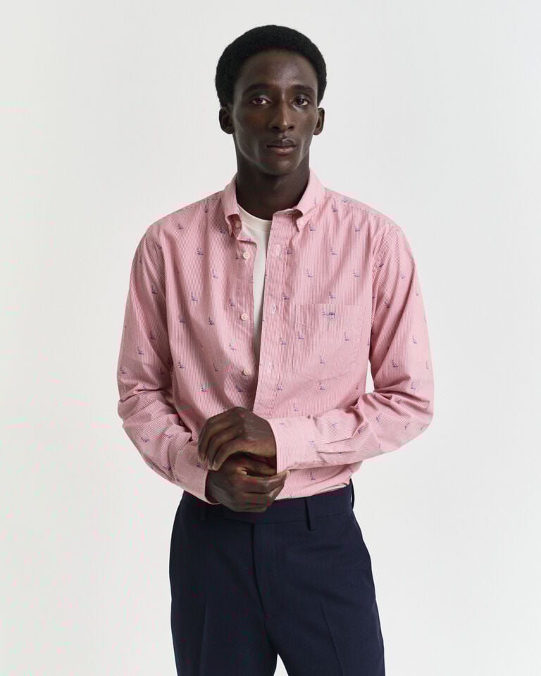 Gant Camisa Regular Fit de fil coupé Sailing