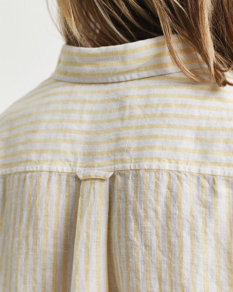 Gant Camisa Regular Fit De Lino A Rayas