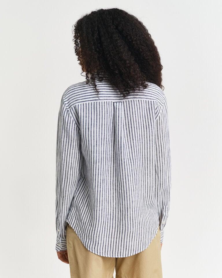 Gant Camisa Regular Fit De Lino A Rayas