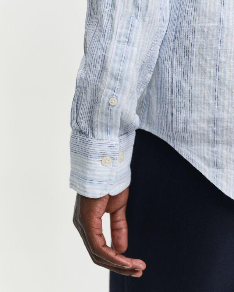 Gant Camisa Regular Fit De Lino A Rayas Finas