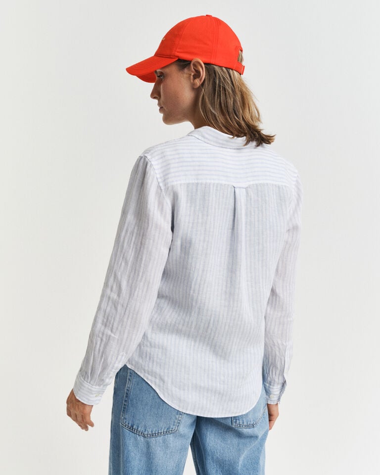 Gant Camisa Regular Fit De Lino A Rayas