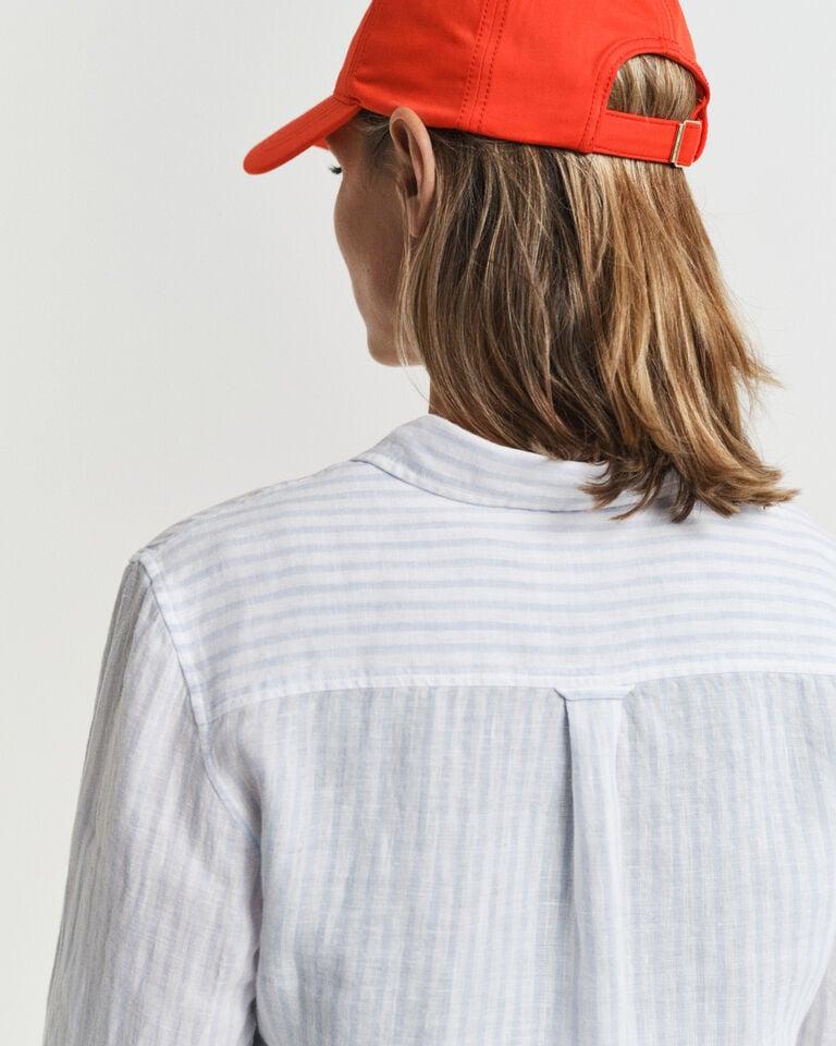 Gant Camisa Regular Fit De Lino A Rayas