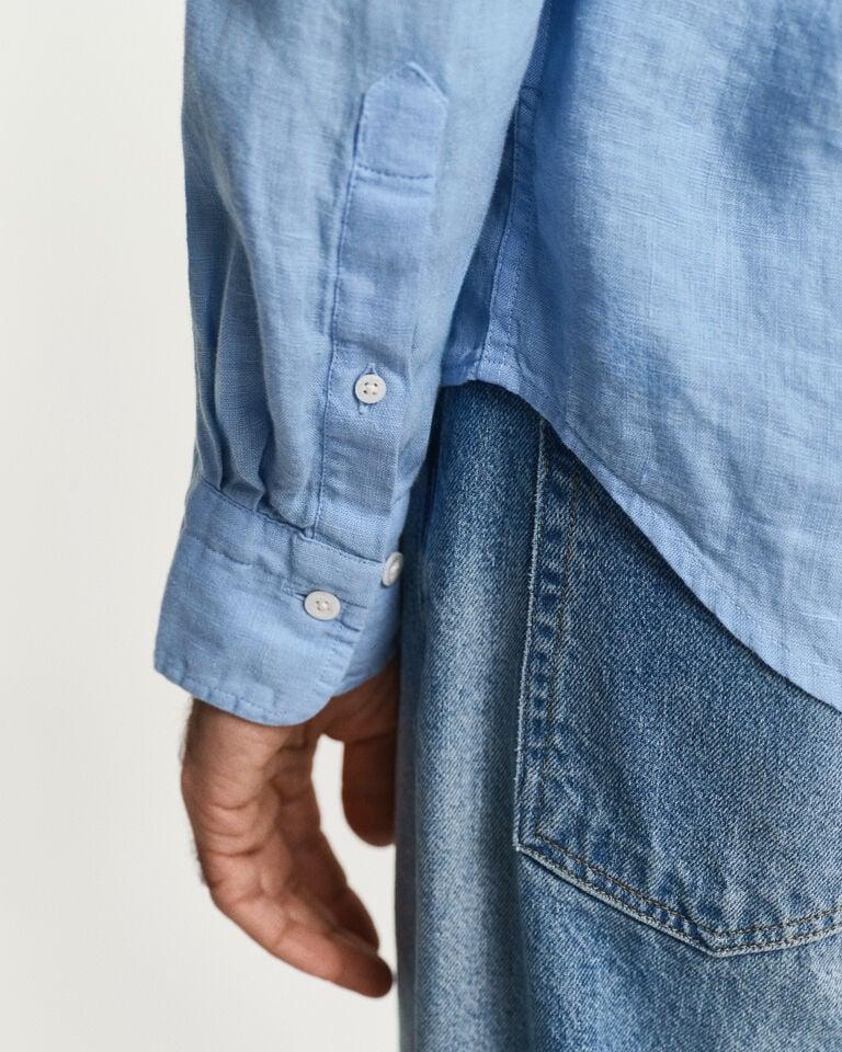Gant Camisa Regular Fit De Lino Teñido En Prenda