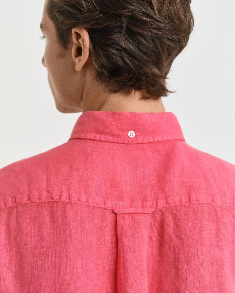 Gant Camisa Regular Fit De Lino Teñido En Prenda