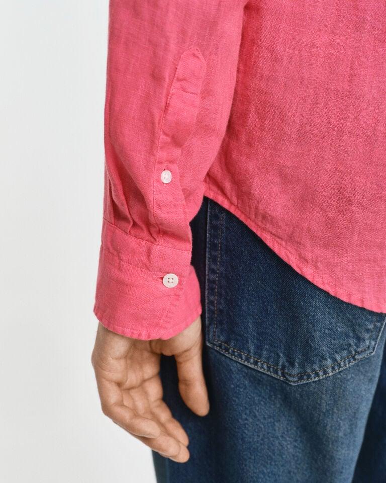 Gant Camisa Regular Fit De Lino Teñido En Prenda