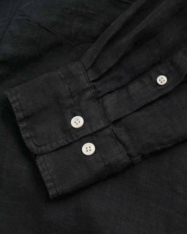Gant Camisa Regular Fit De Lino Teñido En Prenda