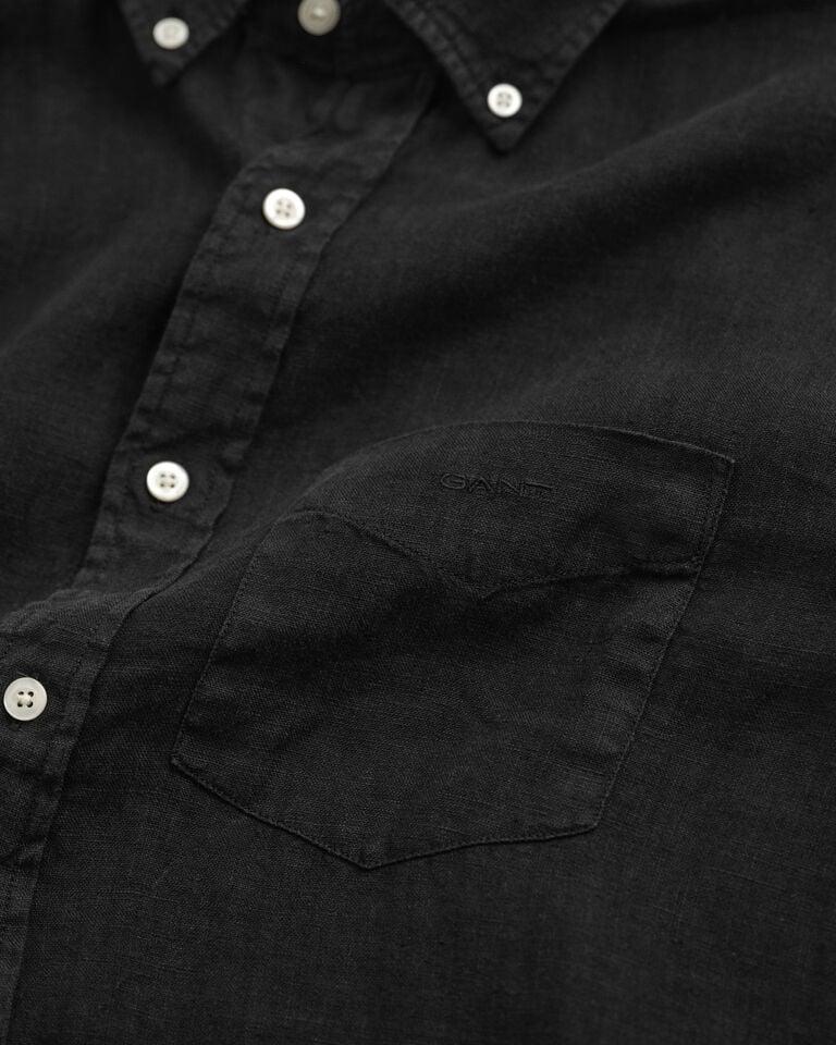 Gant Camisa Regular Fit De Lino Teñido En Prenda
