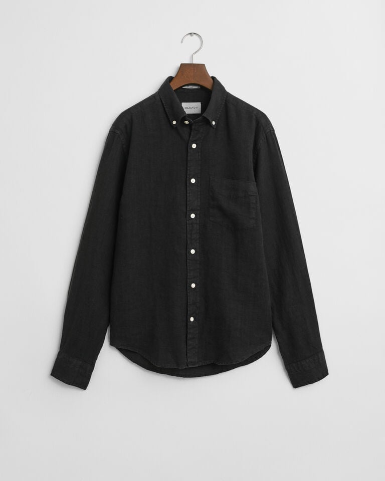 Gant Camisa Regular Fit de lino teñido en prenda