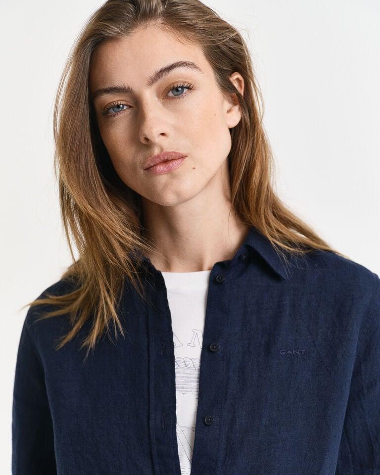 Gant Camisa Regular Fit De Lino