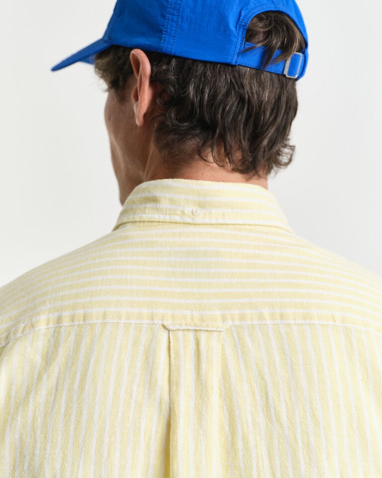 Gant Camisa Regular Fit De Lino Y Algodón A Rayas