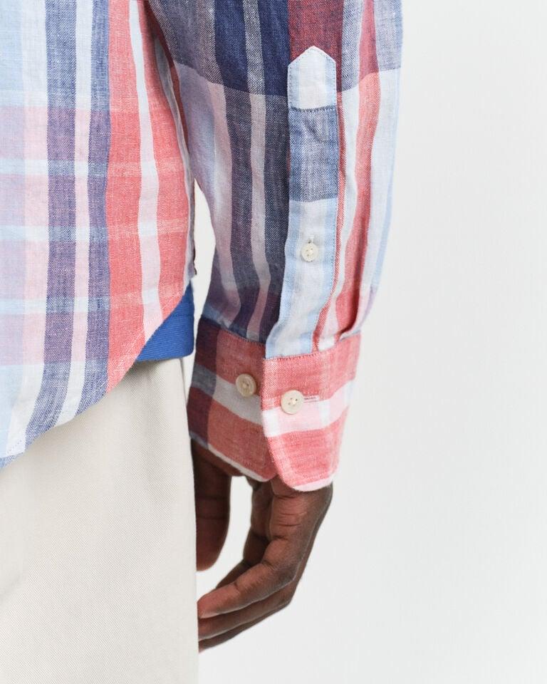 Gant Camisa Regular Fit De Lino Y Madrás