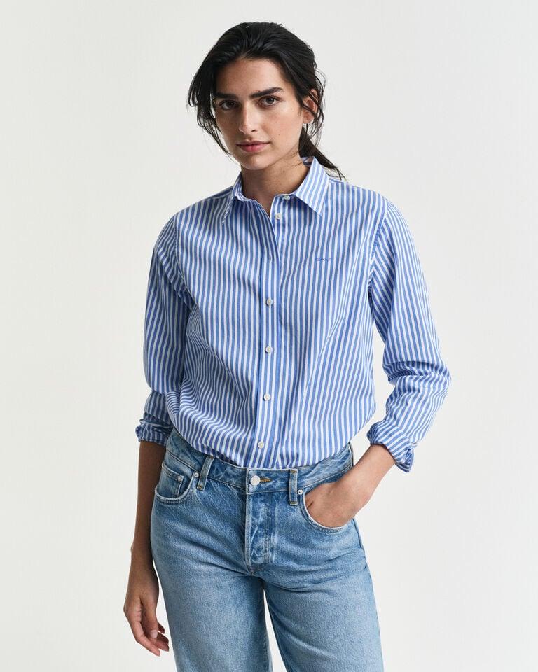 Gant Camisa Regular Fit de popelina a rayas