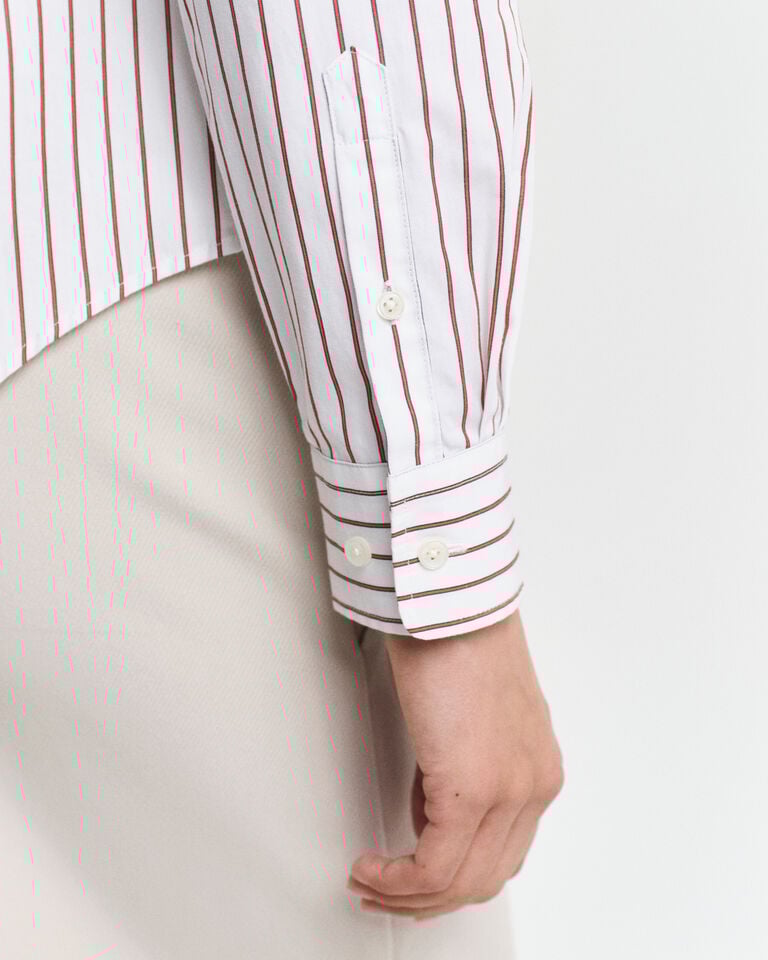 Gant Camisa Regular Fit De Popelina A Rayas Finas