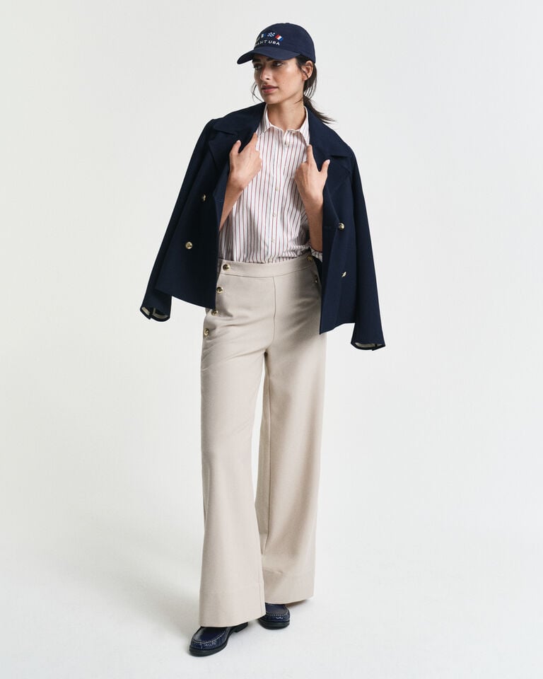 Gant Camisa Regular Fit De Popelina A Rayas Finas