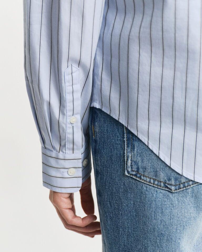 Gant Camisa Regular Fit De Popelina A Rayas Finas