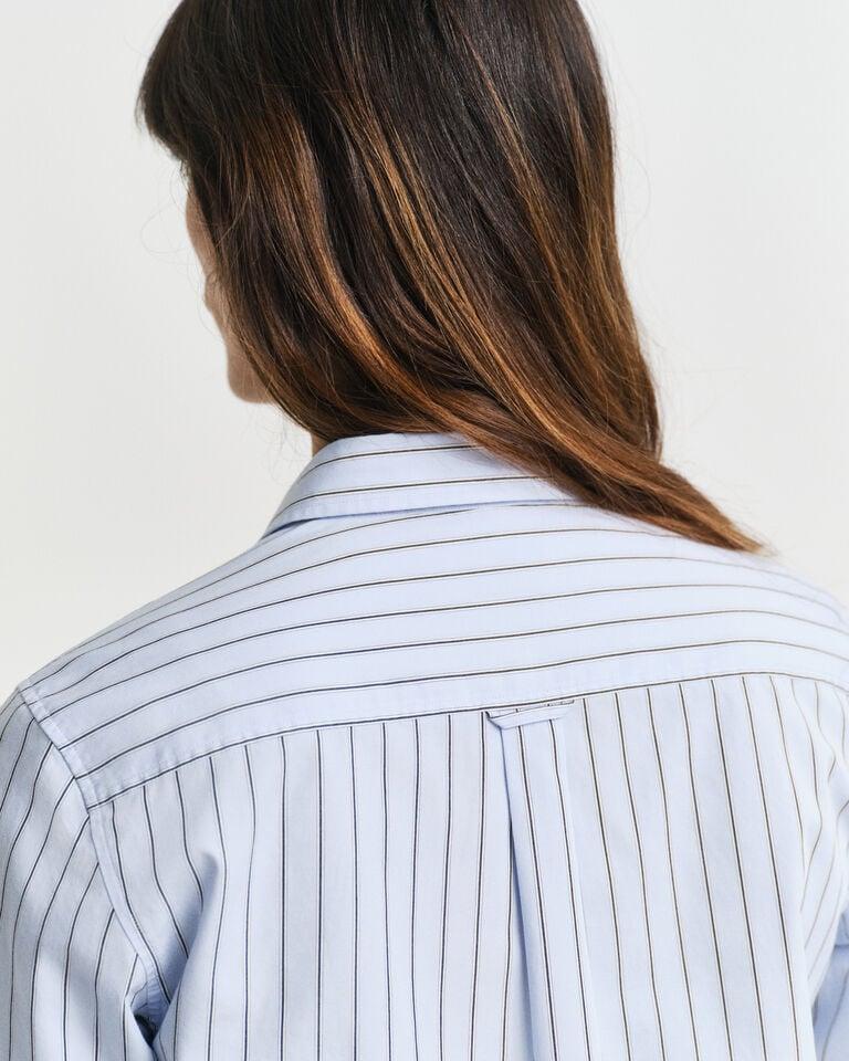 Gant Camisa Regular Fit De Popelina A Rayas Finas