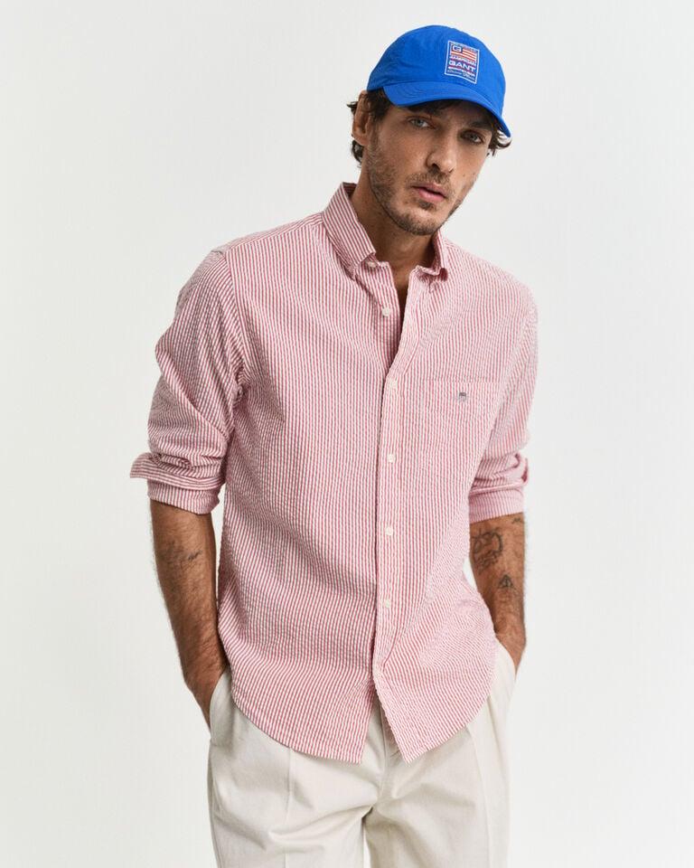 Gant Camisa Regular Fit Seersucker a rayas