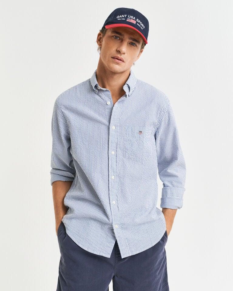 Gant Camisa Regular Fit Seersucker A Rayas