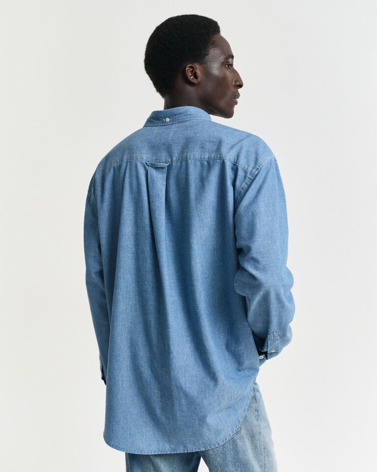 Gant Camisa Relaxed Fit De Cambray